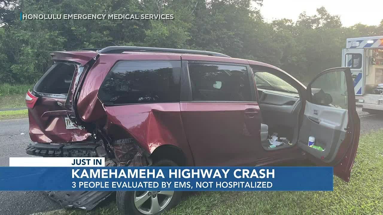 Emergency crews respond to multi-vehicle crash on Kamehameha Highway ...