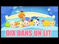 Dix dans un lit en français - Comptine pour les enfants - Titounis