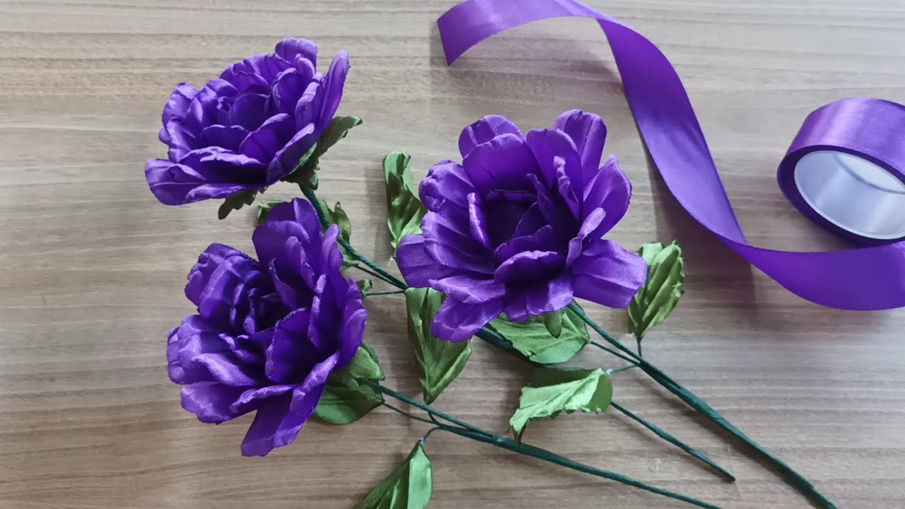 DIY Rose Flowers from Satin Ribbon — Simple, Elegant, and Charming
