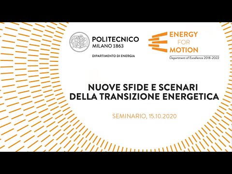 "Nuove sfide e scenari della transizione energetica" - seminario