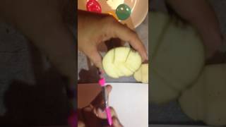 Easter egg stamps using potatoes