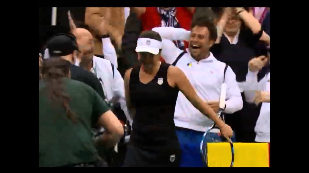 Tennis- the handshake joke  - Alexandra Dulgheru vs. Eugenie Bouchard