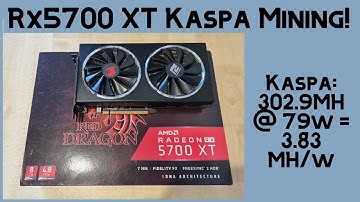 5700 XT Kaspa Mining | 303MH @ 79w Wall