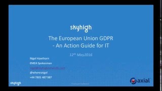 Information Developing an IT Action Plan for GDPR News