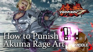 How To Punish Akuma Rage Art - Tekken Quick Tip