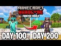 I Survived 200 Days on Forever world in Minecraft Hardcore (Hindi)