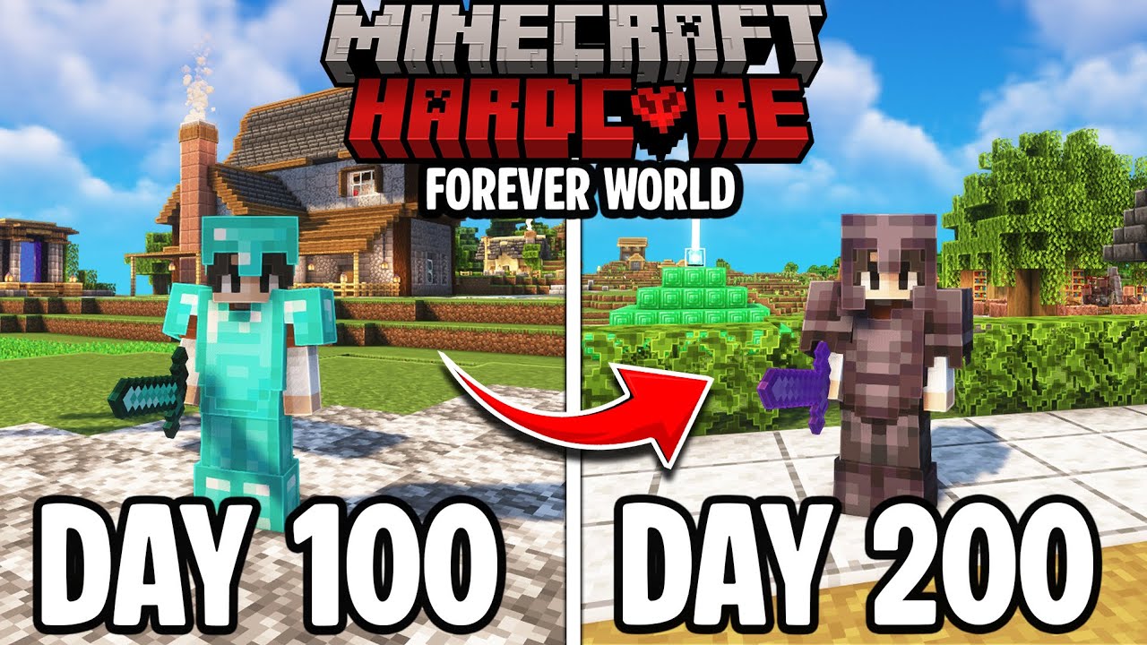 I Survived 200 Days on Forever world in Minecraft Hardcore (Hindi ...