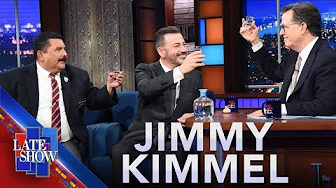 Jimmy Kimmel, Stephen Colbert And Guillermo Toast “To Good Friends, Great Jobs And Late Night TV”