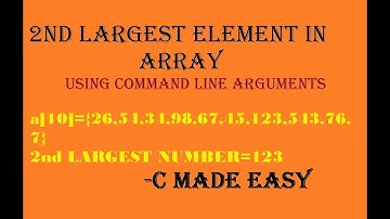 TCS PROGRAM SECOND LARGEST ELEMENT OF THE ARRAY by C MADE EASY||c made easy