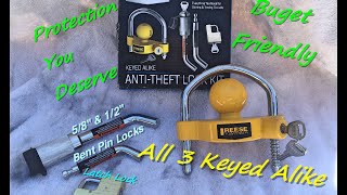 Home Depot Review Reese Anti-Theft Lock Kit Coupler Lock, Latch & Bent Pin Lock 