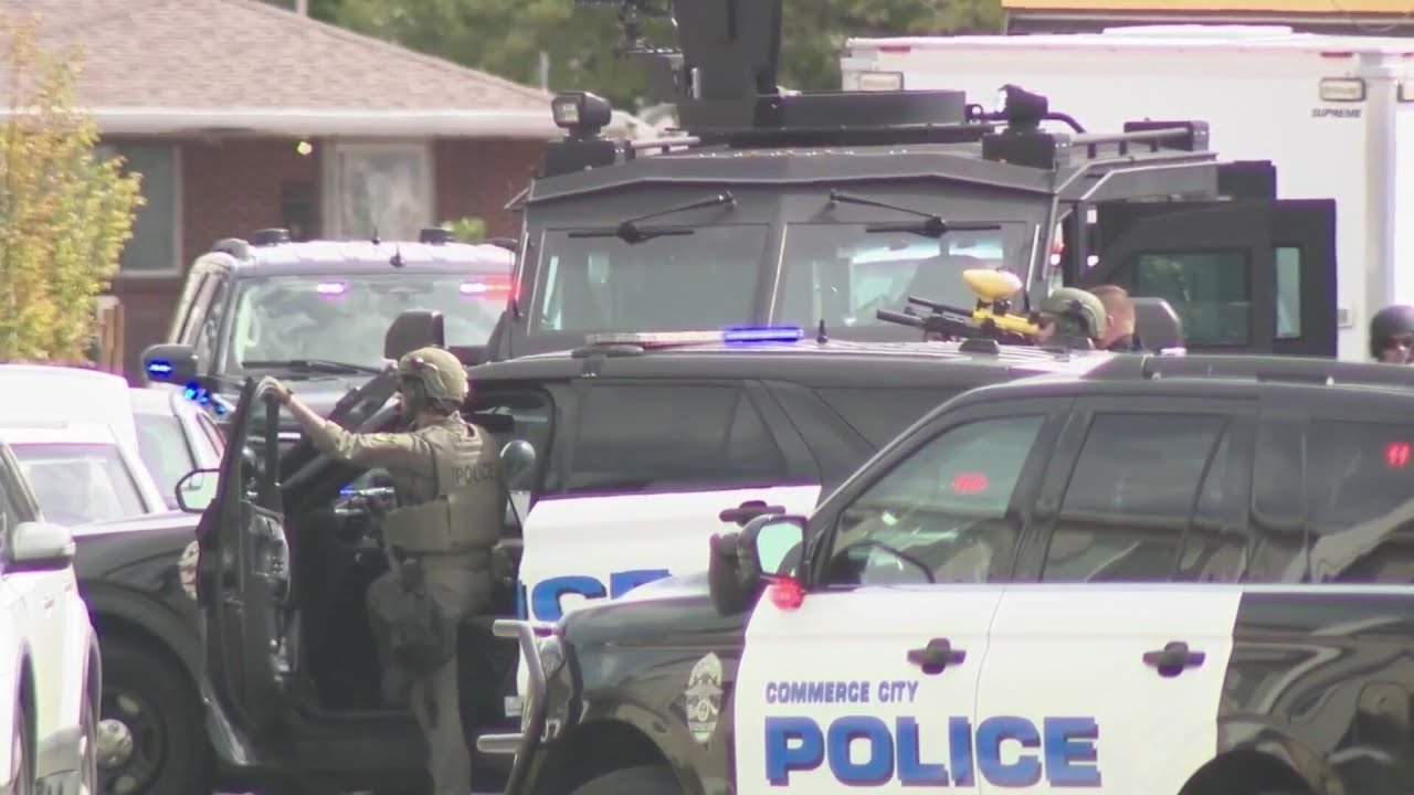 Commerce City shelter-in-place lifted, suspect in custody - YouTube