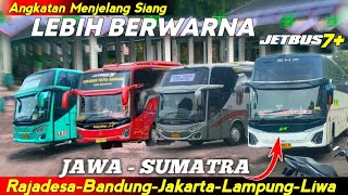 THE AFTERNOON TRAFFIC IS MORE COLORFUL||RARELY EXPOSED JAVA-SUMATRA BUS [KING OF THE DESA-LAMPUNG...