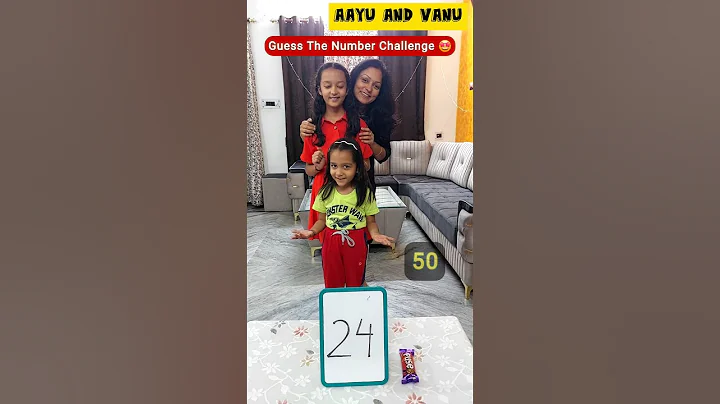 Guess the Number Challenge - Part 2 🤣🤩🤔 #aayuandvanu #shorts #youtubeshorts #viral #challenge