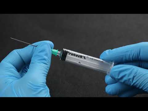 ProtectX Syringe 5ml Disposable Luer Slip Sterile with 21Ga 1.5” Needle Individually Sealed 50-Pack