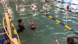 4-year-old front crawl and back float