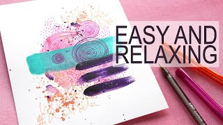 Easy And Relaxing Art - Acrylic Paint And Pen Doodle