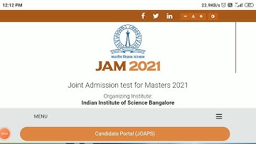 IIT JAM 2021||All Latest Updates|| Mock test links||