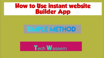 How to use instant website builder App
