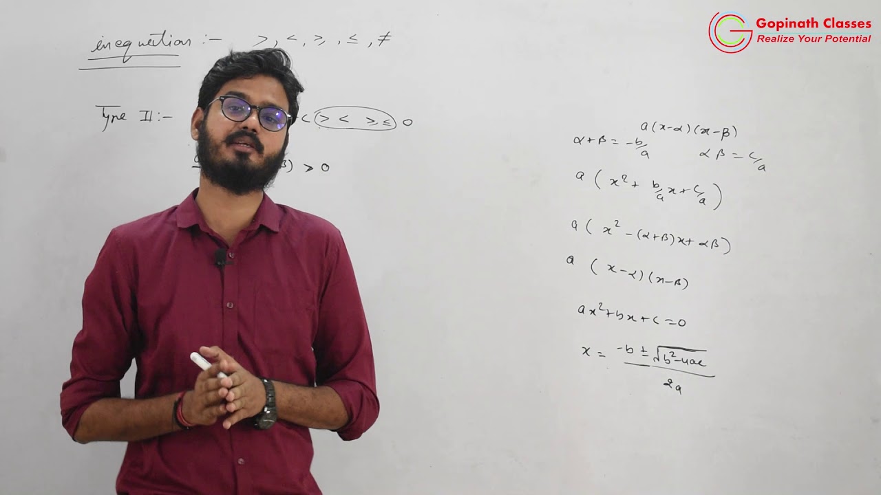 FUNDAMENTALS OF MATHEMATICS | LECTURE 11 | INEQUATION AND TYPES - YouTube
