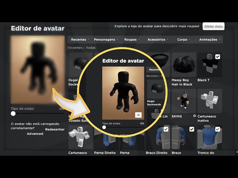 🔥COMO DEIXAR SEU AVATAR TODO PRETO NO ROBLOX PELO CELULAR EM 2022