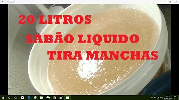 Como fazer sabão líquido caseiro 20 litros?