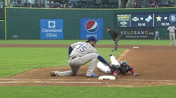 KC@CLE: Safe call at first base stands in 5th inning