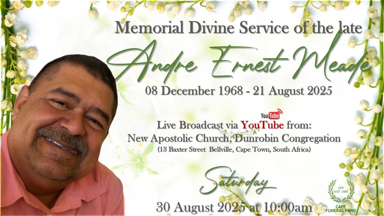 Recording: Memorial Divine Service of the late Andre Ernest Meade ...