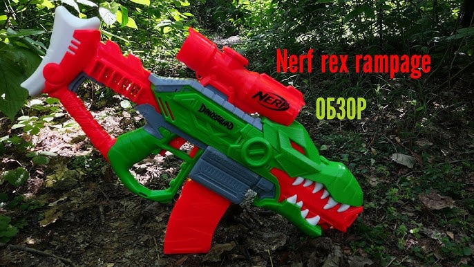 Nerf Lançador de Dardos Fuzil Rex Rampage: Dino Squad - Hasbro