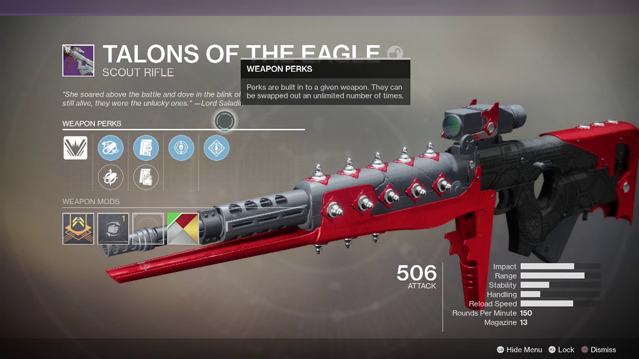 Destiny 2 Forsaken Get Talons of Eagle Scout Season 4 Iron Banner Weapon Series Complete