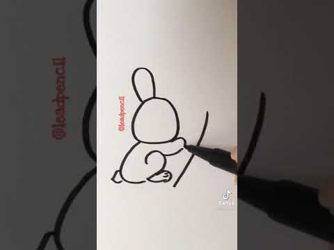 Как нарисовать кролика с морковкой 🐰🥕