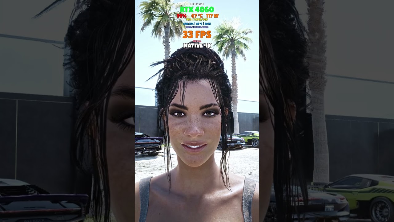 Cyberpunk 2077 Native 4K vs DLSS Quality - RTX 4060