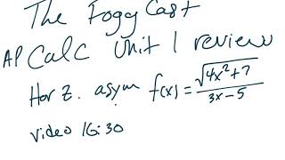 Foggcast Ap Calc Unit 1 Review Prob 6 Horz. Asym.