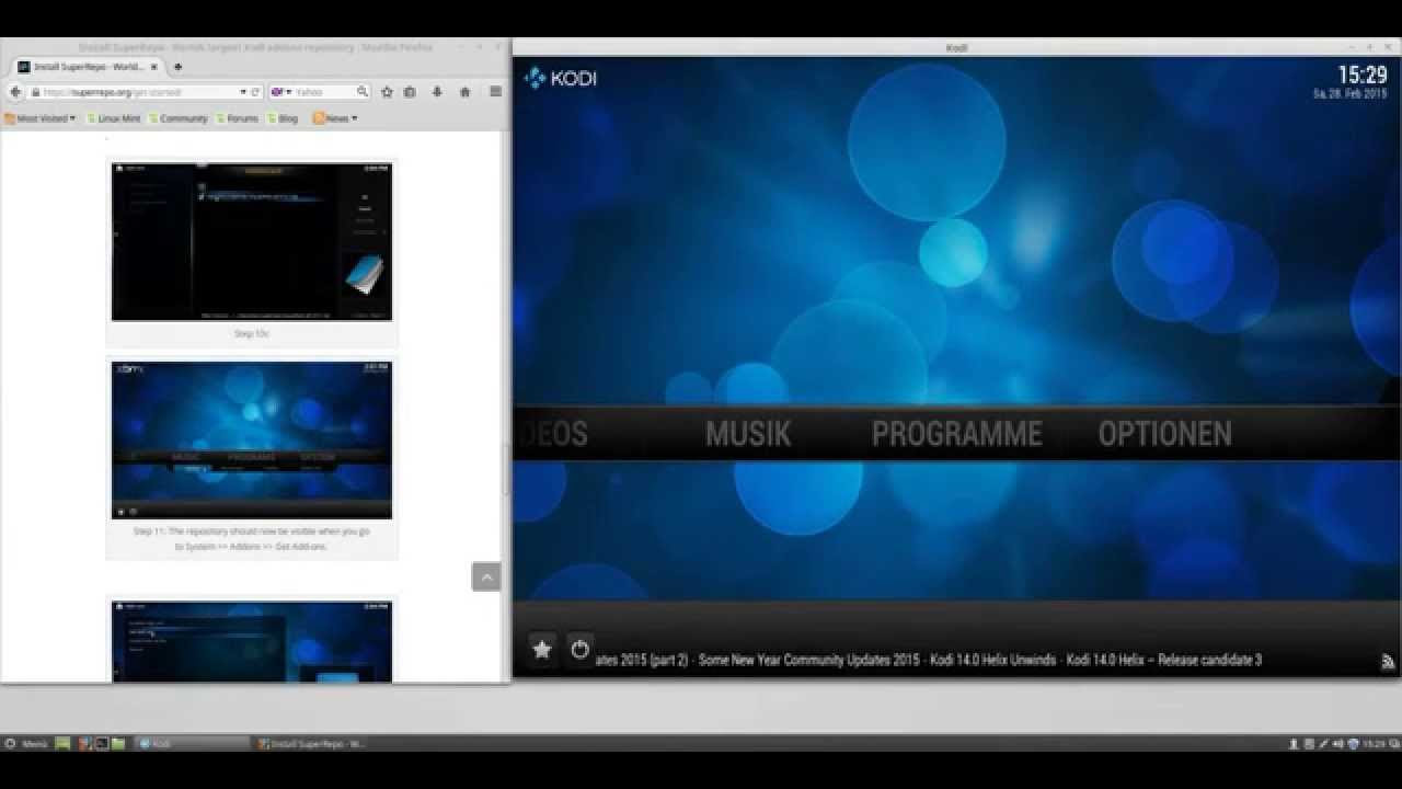 New SuperRepo zu Kodi hinzufügen um Zugriff auf weitere AddOns zu erhalten
