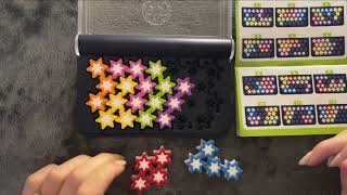 ASMR  Colored IQ Star Puzzle  Clicky Whispering