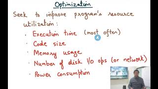 Compiler Design Module 72 : Optimization Overview