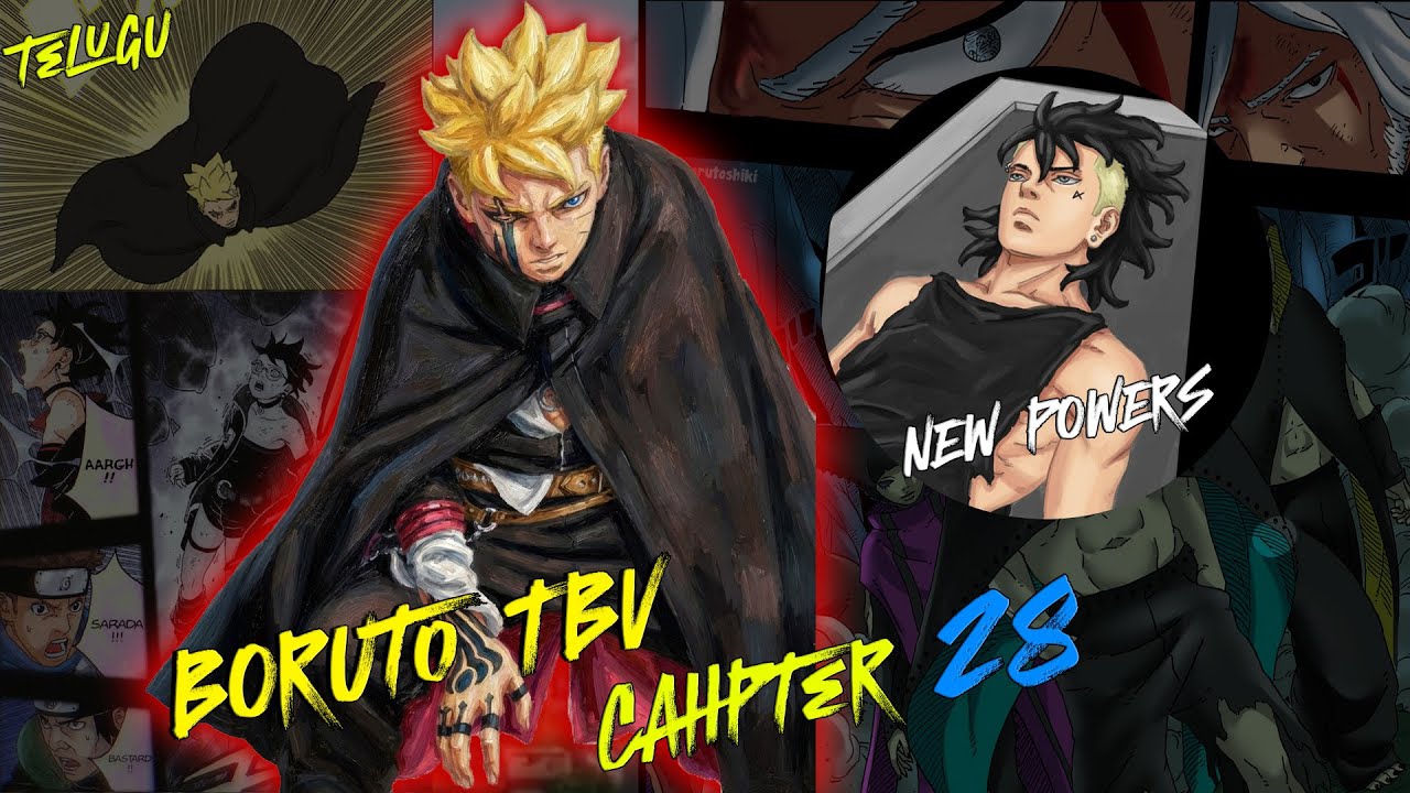 boruto two blue vortex chapter 28 explained in telugu | new powers ...