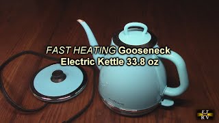 Anfilank Gooseneck Electric Kettle 33.8 oz 100% Stainless Steel, BPA Free  Auto Shut  US ETL REVIEW