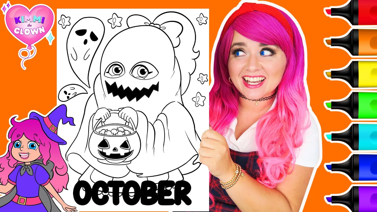 Coloring Kimmi The Clown Calendar Coloring Book OCTOBER Halloween ...