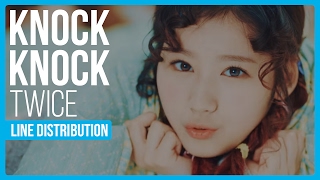 TWICE - Knock Knock Line Distribution (Color Coded)
