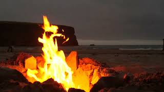 Soothing Serenity: A Tranquil Beach Fire Experience