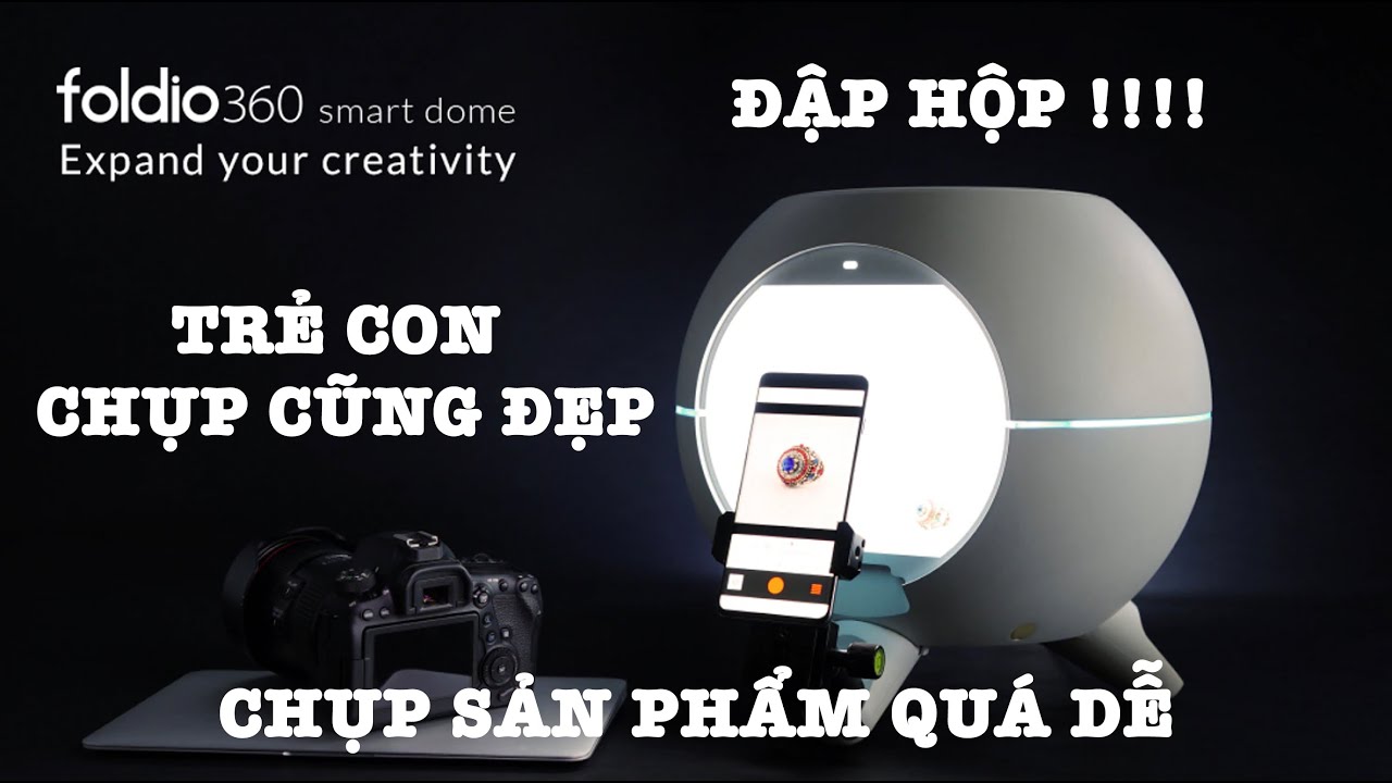 🎥 Đập hộp Bộ chụp sản phẩm 360 độ - tất cả trong một - Foldio360 Smart Dome - Nexshop — Video review, click xem trên YouTube