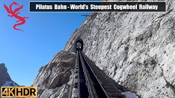 World’s Steepest Cogwheel Railway | Pilatus Bahn Luzern Switzerland | 4k 60p HDR