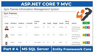 ASP .NET CORE MVC | GYM MANAGEMENT WEB APP | MS SQL SERVER | PART 4