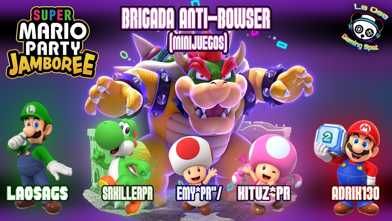 Super Mario Party Jamboree | Brigada Anti Bowser - Minijuegos (con voz)