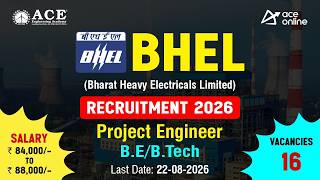 BHEL Werving 2026 | Projectingenieur | ACE Online & ACE Engineering Academy