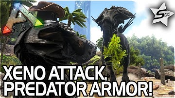 PREDATOR ARMOR, PULSE RIFLE, XENO ATTACK! - ARK Survival Evolved Modded Gameplay #4 EXTINCTION CORE