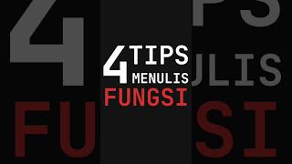 4 TIPS MENULIS FUNGSI CODING #shorts