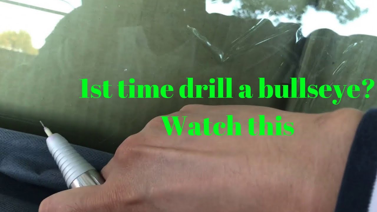 Drill a bullseye for windshield crack repair experience YouTube