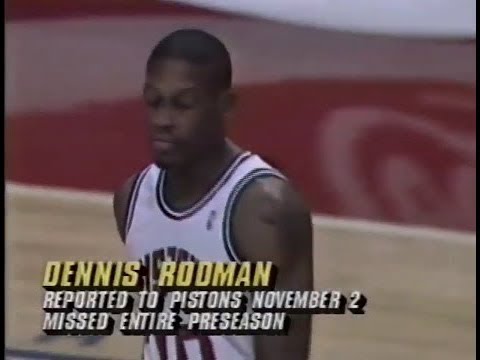 Dennis Rodman - The Beginning of the End in Detroit (Opening Night 1992 ...