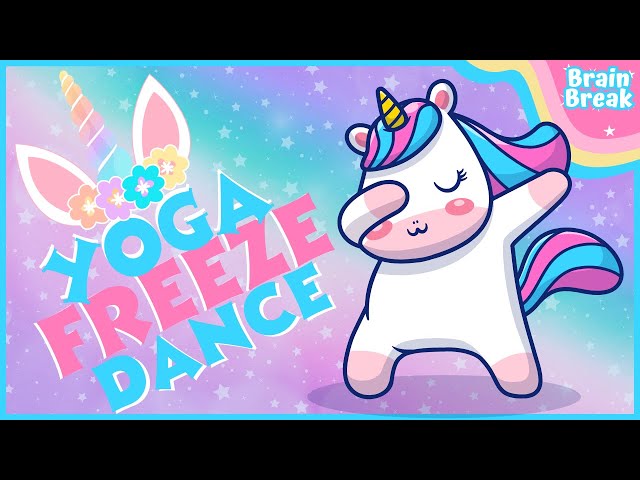 Unicorn Yoga Freeze Dance | Brain Break | Workout for Kids